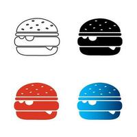 abstrakt Hamburger Silhouette Illustration vektor