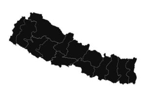 abstrakt nepal silhuett detaljerad Karta vektor