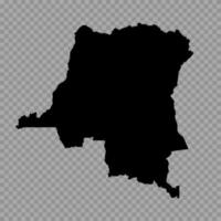 transparent bakgrund demokratisk republik av de kongo enkel Karta vektor