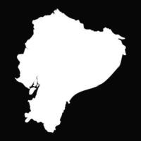 einfach Ecuador Karte isoliert auf schwarz Hintergrund vektor