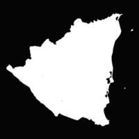 enkel nicaragua Karta isolerat på svart bakgrund vektor