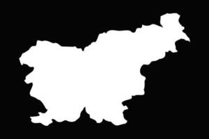 einfach Slowenien Karte isoliert auf schwarz Hintergrund vektor