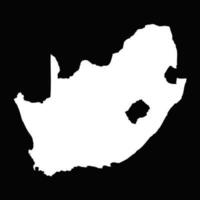 enkel söder afrika Karta isolerat på svart bakgrund vektor