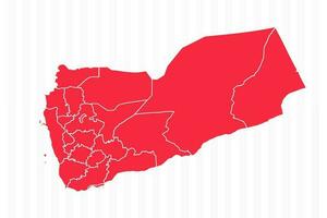 Zustände Karte von Jemen mit detailliert Grenzen vektor