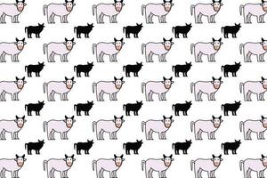 platt ko djur- mönster bakgrund vektor