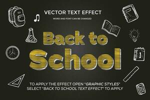 Vektor Text bewirken zurück zu Schule völlig editierbar einfach zu verwenden