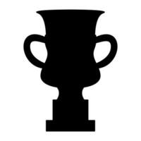 Champion Trophäe Silhouette im schwarz Farbe vektor