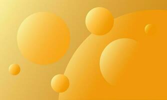 abstrakt bakgrund med bubblor gul och gradienter. vektor