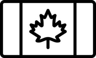 linje ikon för kanada vektor