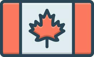 Farbe Symbol zum Kanada vektor