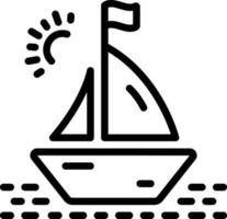 Linie Symbol zum Yachthafen vektor