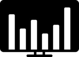 solide Symbol zum finanziell Daten vektor