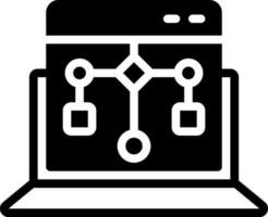 solide Symbol zum Programm Algorithmus vektor