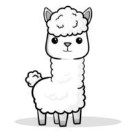 Färbung Seite Gliederung von Karikatur Schaf oder Lamm. Bauernhof Tiere. Färbung Buch zum Kinder.schwarz Gliederung Hand gezeichnet Karikatur Schaf auf ein Weiß Hintergrund. vektor