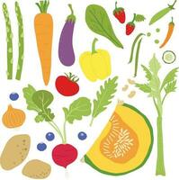 Gemüse Illustration Hand gezeichnet Vektor einstellen