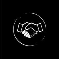 handslag ikon, partnerskap symbol, samarbete tecken, vänskap emblem, handla logotyp, kontrakt piktogram. vektor illustration