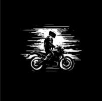 motorcykel ikon, motorcykel cyklist emblem, hastighet ryttare tecken, motorcykel logotyp mall. vektor illustration.