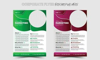 Corporate Business Flyer Template-Design kostenloser Vektor