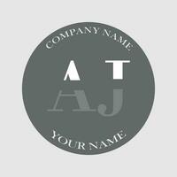 Initiale aj Logo Brief Monogramm Luxus Hand gezeichnet vektor