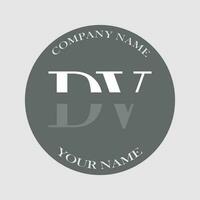 Initiale dv Logo Brief Monogramm Luxus Hand gezeichnet vektor