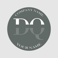 Initiale dq Logo Brief Monogramm Luxus Hand gezeichnet vektor