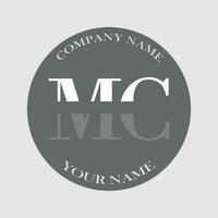 Initiale mc Logo Brief Monogramm Luxus Hand gezeichnet vektor