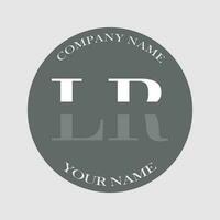 Initiale lr Logo Brief Monogramm Luxus Hand gezeichnet vektor