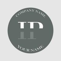 Initiale ip Logo Brief Monogramm Luxus Hand gezeichnet vektor