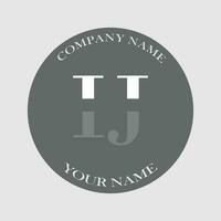 Initiale ij Logo Brief Monogramm Luxus Hand gezeichnet vektor