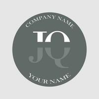 Initiale jq Logo Brief Monogramm Luxus Hand gezeichnet vektor