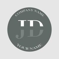 Initiale jd Logo Brief Monogramm Luxus Hand gezeichnet vektor