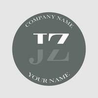 Initiale jz Logo Brief Monogramm Luxus Hand gezeichnet vektor