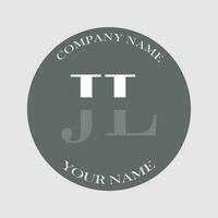 Initiale J L Logo Brief Monogramm Luxus Hand gezeichnet vektor