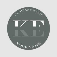 Initiale ke Logo Brief Monogramm Luxus Hand gezeichnet vektor