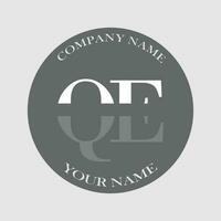 Initiale qe Logo Brief Monogramm Luxus Hand gezeichnet vektor