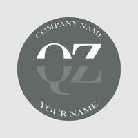 Initiale qz Logo Brief Monogramm Luxus Hand gezeichnet vektor