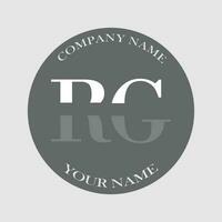 Initiale rg Logo Brief Monogramm Luxus Hand gezeichnet vektor