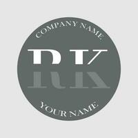 första rk logotyp brev monogram lyx hand dragen vektor