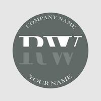 Initiale rw Logo Brief Monogramm Luxus Hand gezeichnet vektor
