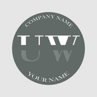 Initiale uw Logo Brief Monogramm Luxus Hand gezeichnet vektor