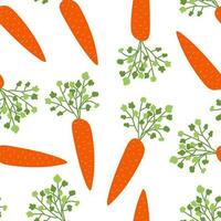 Karotte Muster. Ostern Thema nahtlos Hintergrund. Gemüse, gesund vegan Essen Konzept. eben Stil Vektor Illustration.