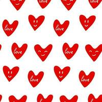 nahtlos Liebe Herz Design Vektor Hintergrund. nahtlos Muster auf Valentinstag s Tag. das nahtlos Textur mit Herz.