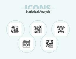 statistisch Analyse Linie Symbol Pack 5 Symbol Design. Graph Analyse. finanziell Leistung. Poster Präsentation. Geschäft Produktivität Bericht. Graph vektor