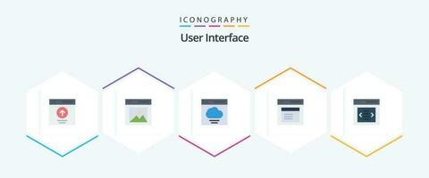 Benutzer Schnittstelle 25 eben Symbol Pack einschließlich modal. Kommunikation. Bild. Schnittstelle vektor