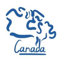 Kanada Wort Schriftzug Hand zeichnen Stil vektor