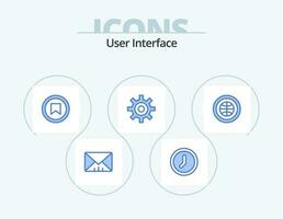 användare gränssnitt blå ikon packa 5 ikon design. internet. klot. plus. användare. gränssnitt vektor
