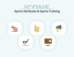 sporter attribut och sporter Träning platt ikon packa 5 ikon design. sport. finger. sport. fanatiker. sport vektor