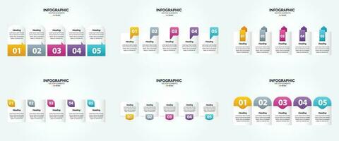 flaches Designset der Vektorillustrations-Infografiken für Werbebroschürenflieger und -zeitschrift vektor