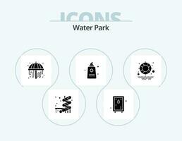 Wasser Park Glyphe Symbol Pack 5 Symbol Design. Park. Lebensretter. Park. Valentinsgrüße Tag. Park vektor