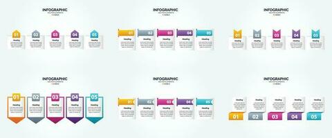 flaches Designset der Vektorillustrations-Infografiken für Werbebroschürenflieger und -zeitschrift vektor